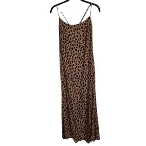 Reformation Dover Midi Dress Bobcat Brown size 4